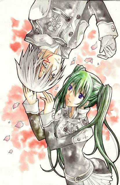 lenalee lee and allen walker (d.gray-man) drawn by ebiusa