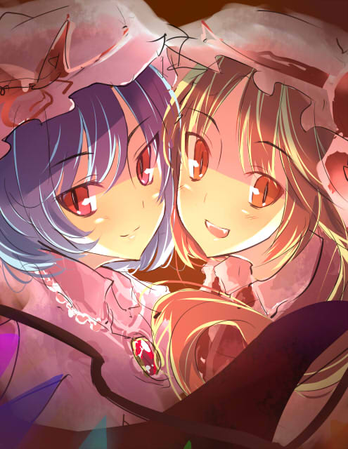 remilia scarlet and flandre scarlet (touhou) drawn by teru_teru