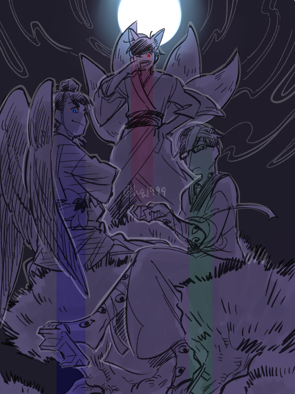 matsuno osomatsu, matsuno karamatsu, matsuno choromatsu, and doumeki (osomatsu and 1 more) drawn by tamago_toji