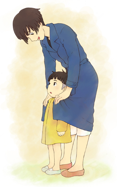 lisa and sousuke (gake no ue no ponyo) drawn by jas_(littlecrime)