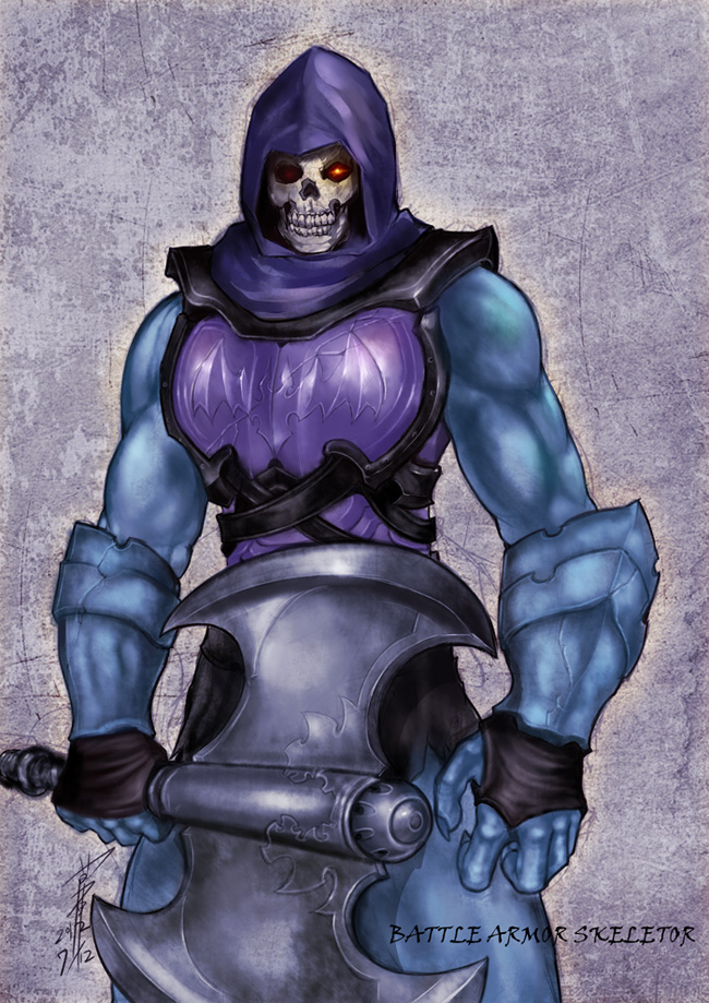 skeletor (masters of the universe) drawn by kusagami_style