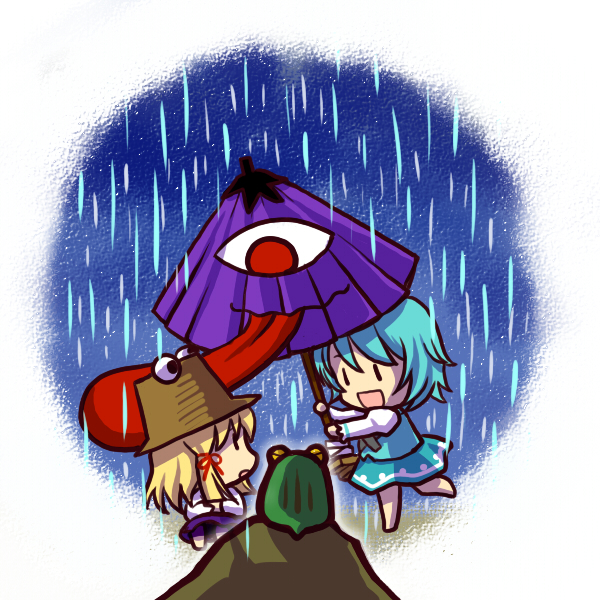 moriya suwako and tatara kogasa (touhou) drawn by socha