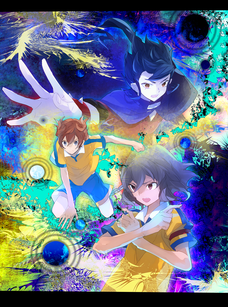 shindou takuto, matsukaze tenma, and tsurugi kyousuke (inazuma eleven and 1 more) drawn by emonak