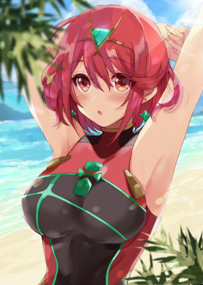 pyra (xenoblade chronicles and 1 more) drawn by konoha2014