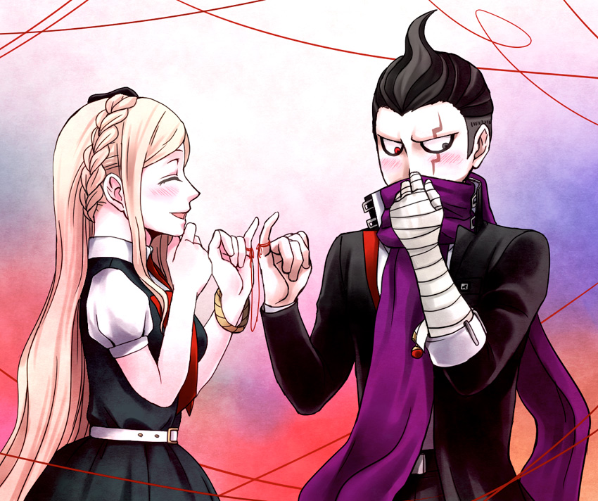 sonia nevermind and tanaka gundham (danganronpa and 1 more) drawn by tsukishiro_ao