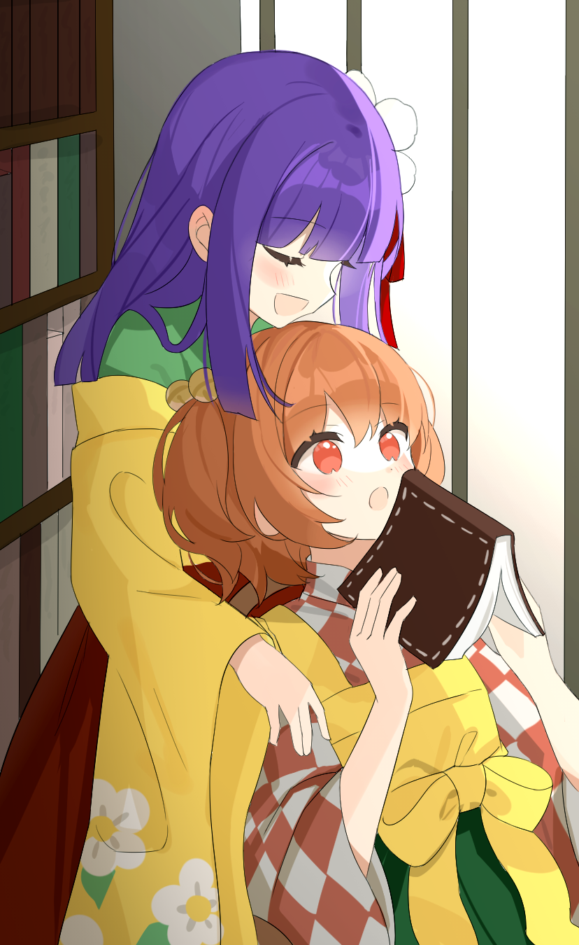 hieda no akyuu and motoori kosuzu (touhou) drawn by chimi_(s2yuyukos2)
