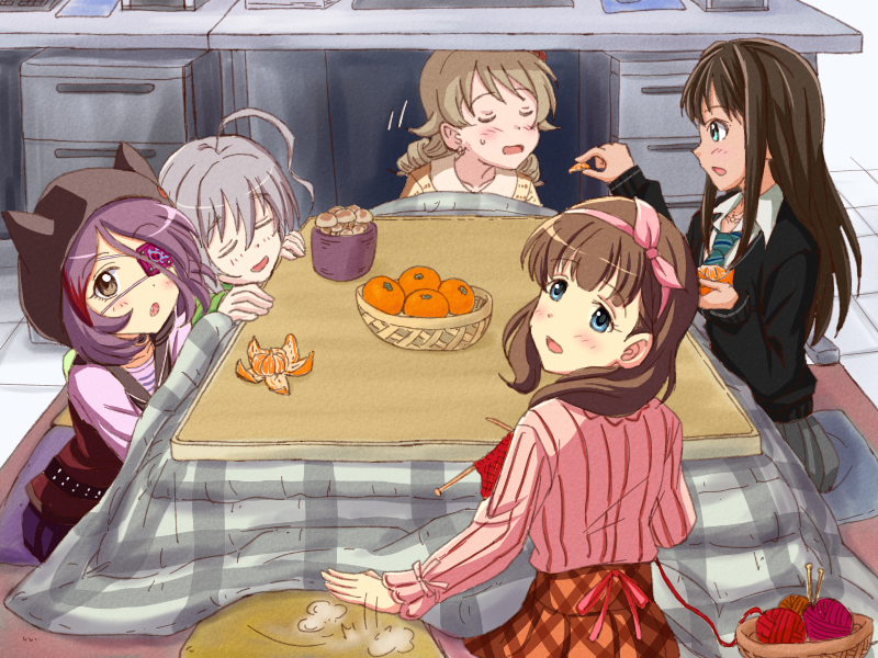 shibuya rin, morikubo nono, hoshi syoko, sakuma mayu, and hayasaka mirei (idolmaster and 1 more) drawn by lielos