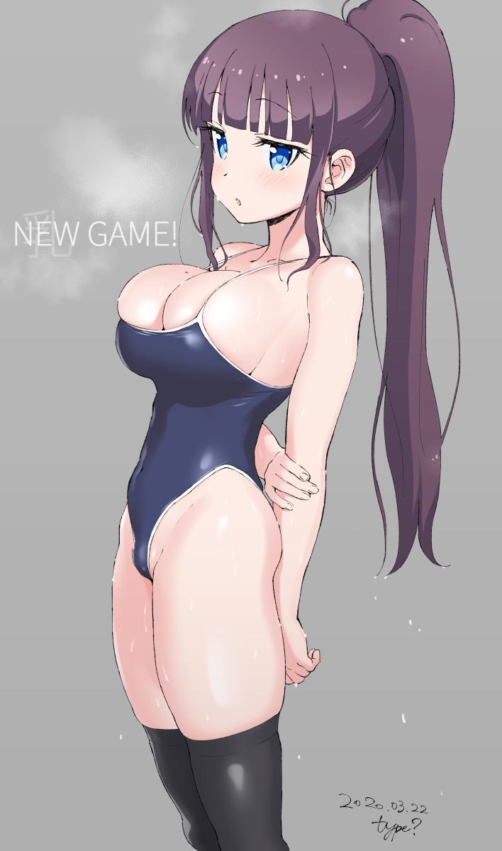 takimoto hifumi (new game!) drawn by typehatena