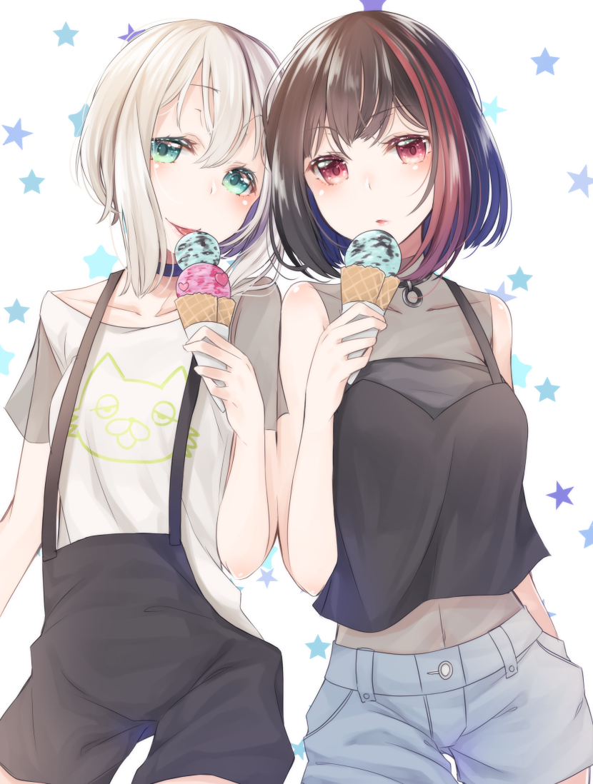 mitake ran and aoba moca (bang dream!) drawn by nekotemari