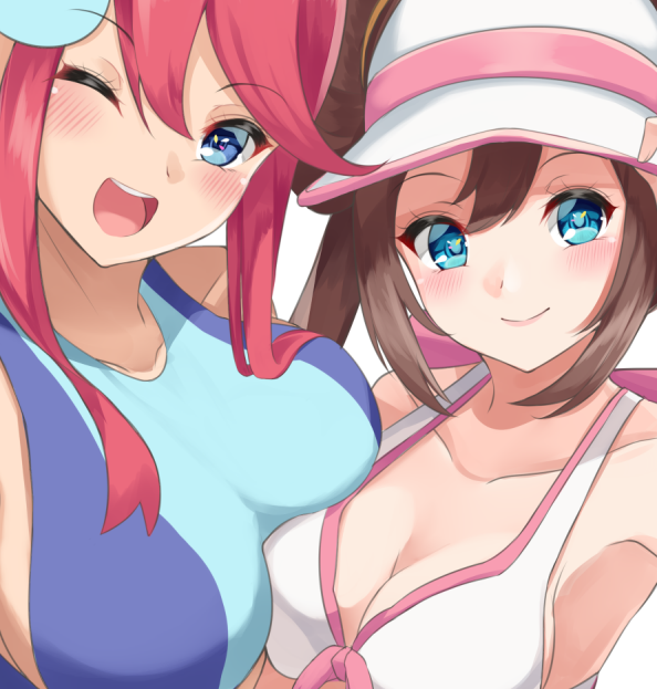 rosa and skyla (pokemon and 2 more) drawn by igayan