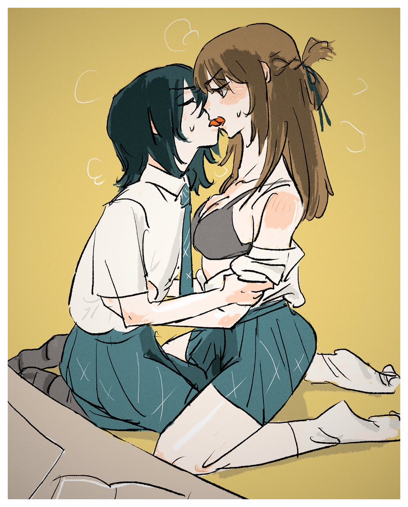 miyagi shiori and sendai hazuki (shuuniichido classmate wo kau hanashi) drawn by m_no_harawata