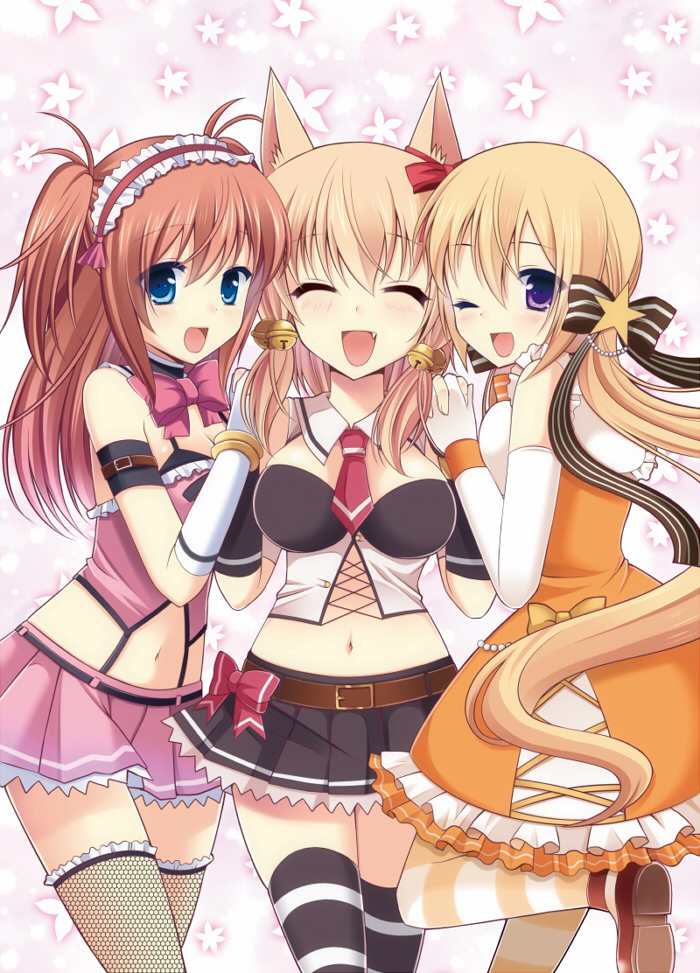 ten'inkou korin, chiriko, and kuu (original) drawn by agekichi_(heart_shape)