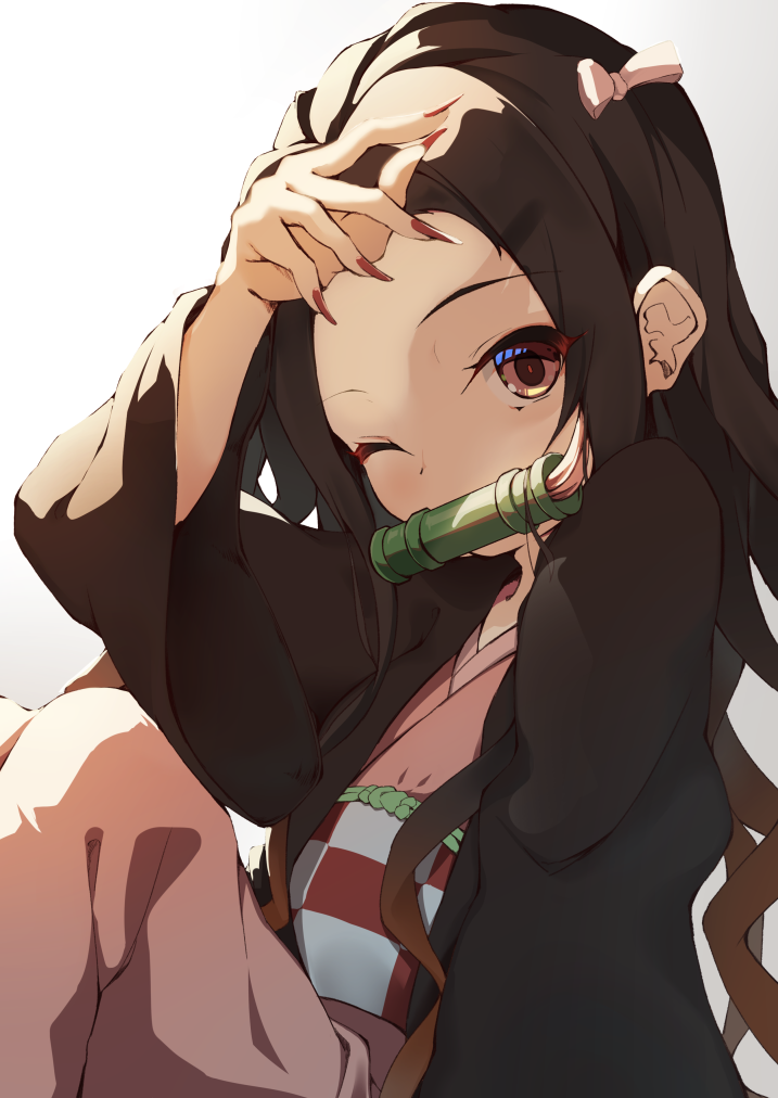 kamado nezuko (kimetsu no yaiba) drawn by same_shark
