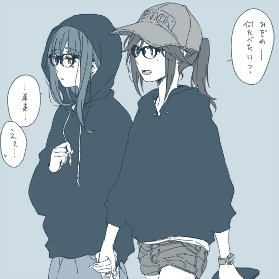 yoroizuka mizore and kasaki nozomi (hibike! euphonium and 1 more) drawn by ree_(re-19)