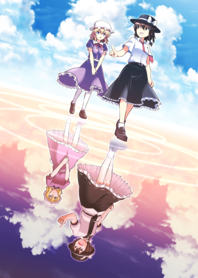 usami renko and maribel hearn (touhou) drawn by fuuzasa and satou_yuuki