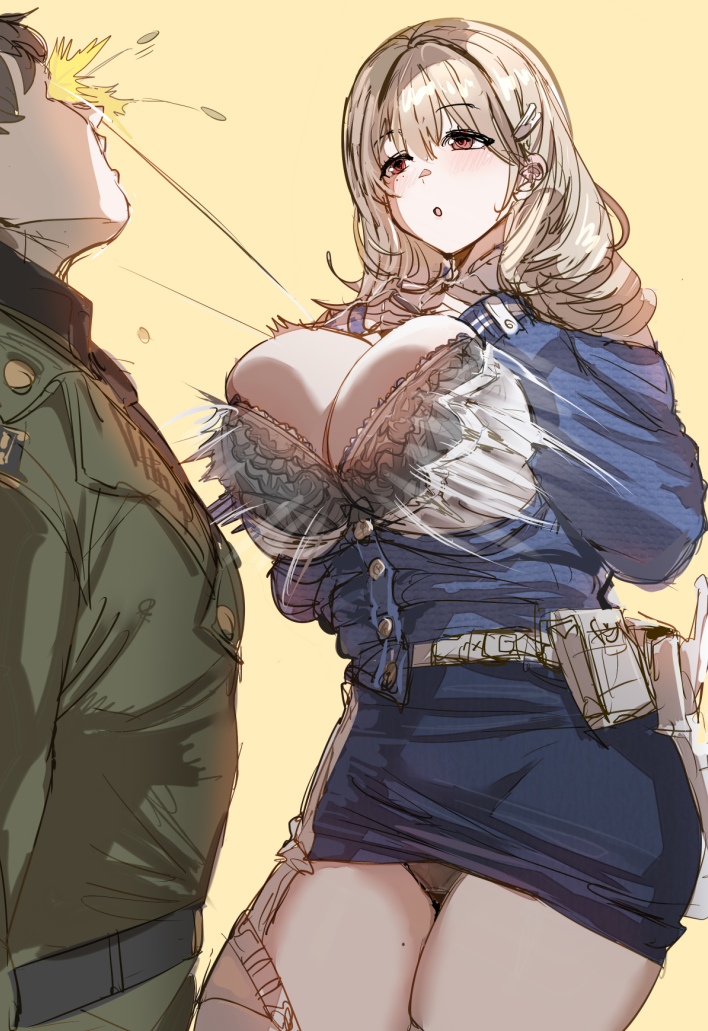 commander and tia (goddess of victory: nikke) drawn by bow_(bhp)