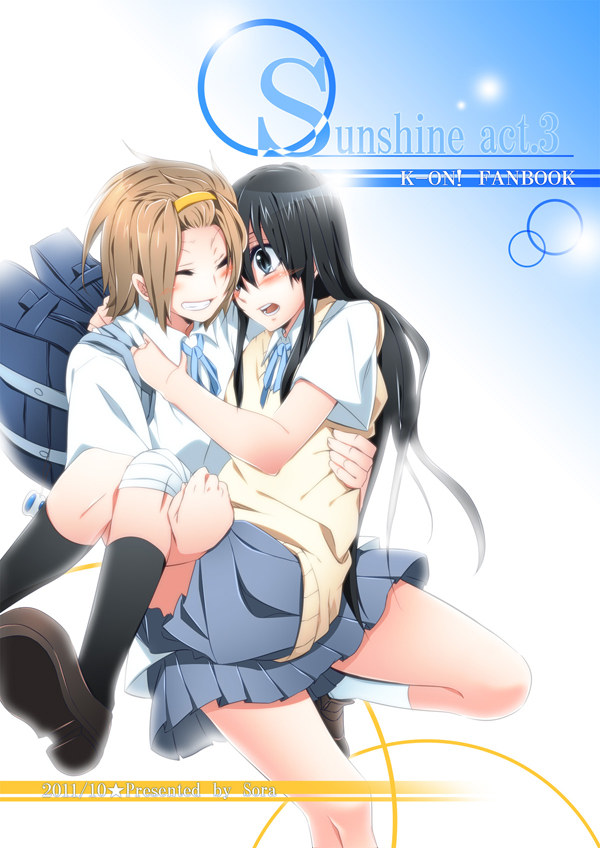 akiyama mio and tainaka ritsu (k-on!) drawn by sora_(sky_s04)