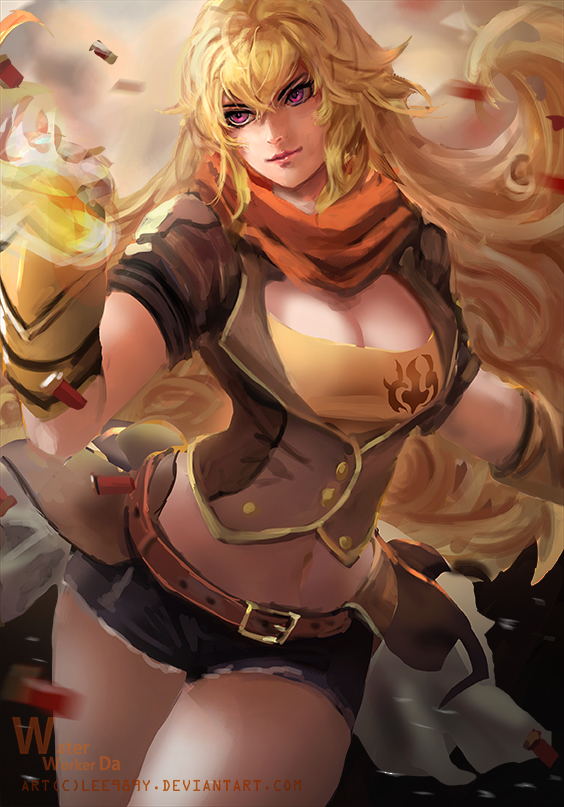 yang xiao long (rwby) drawn by waterworker_da