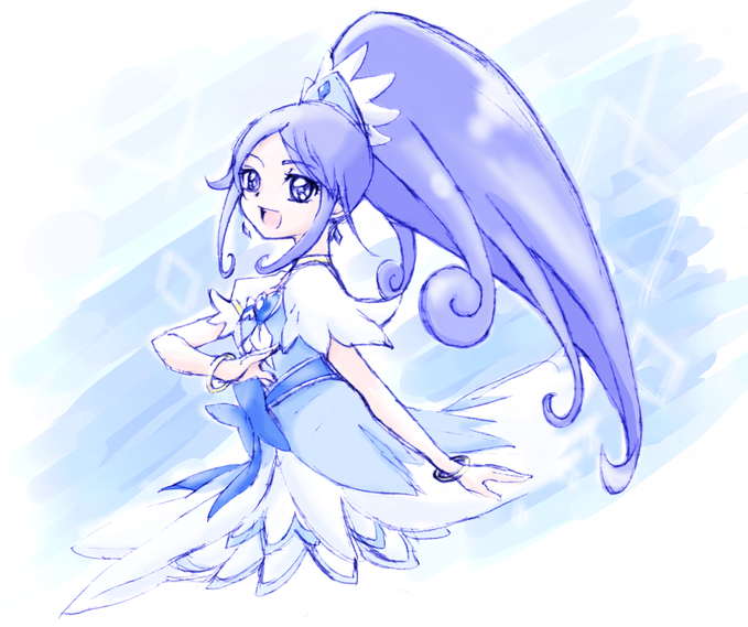 hishikawa rikka and cure diamond (precure and 1 more) drawn by milton_(nontan-93bellcat)