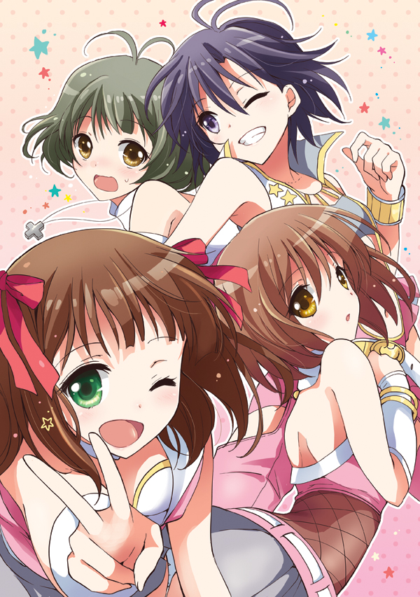 amami haruka, kikuchi makoto, hagiwara yukiho, and akizuki ryo (idolmaster and 1 more) drawn by akina_tsukako