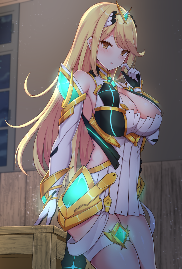 mythra (xenoblade chronicles and 1 more) drawn by noeomi