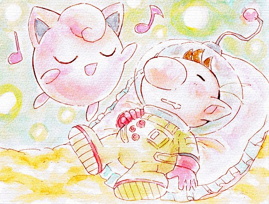 jigglypuff and olimar (pokemon and 2 more) drawn by hira_saiki