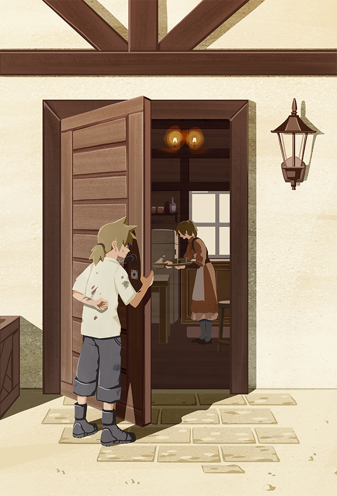 cloud strife and claudia strife (final fantasy and 2 more) drawn by tppqqq7