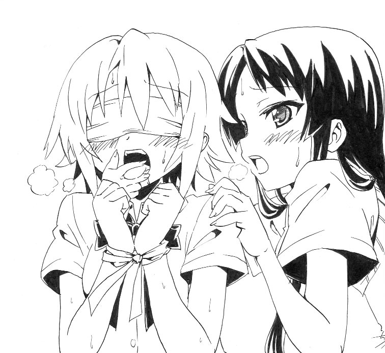 akiyama mio and tainaka ritsu (k-on!) drawn by nome_(nnoommee)