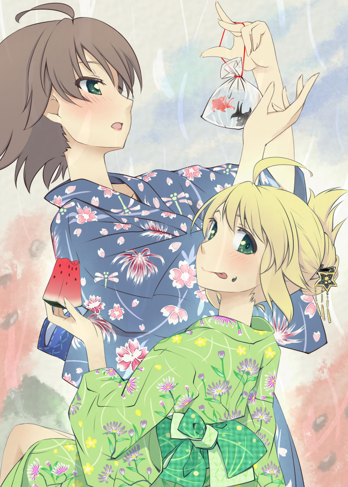 hoshii miki and awakened miki (idolmaster) drawn by hakkaku_shikimi