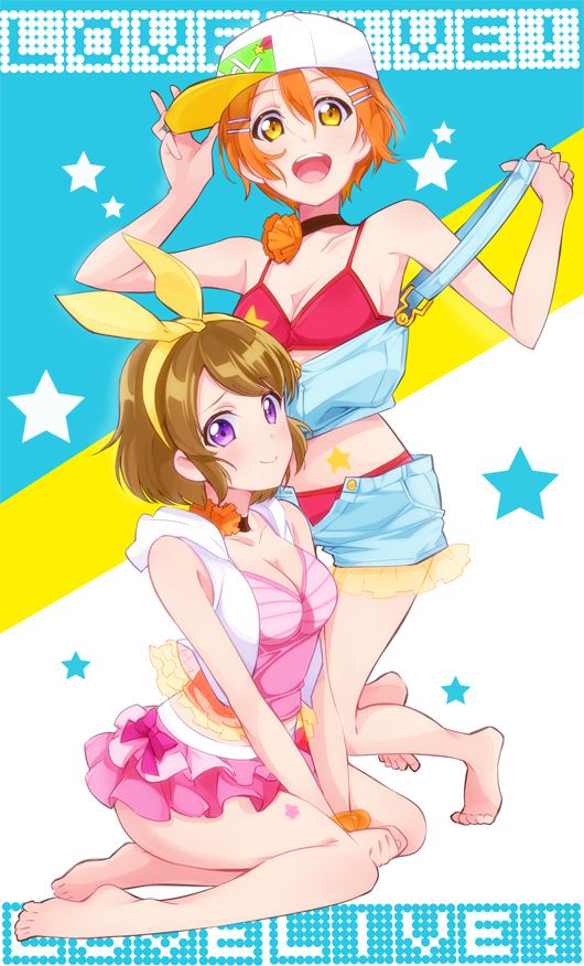 hoshizora rin and koizumi hanayo (love live! and 1 more) drawn by tanaka_kii