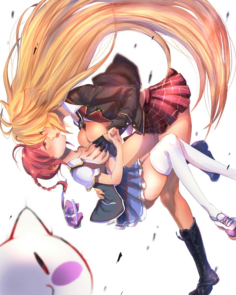 shikishima mirei and tokonome mamori (valkyrie drive and 1 more) drawn by tondamanuke
