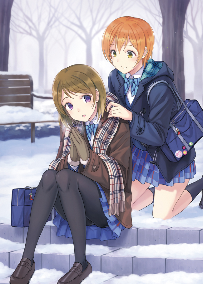 hoshizora rin and koizumi hanayo (love live! and 1 more) drawn by kitiroku