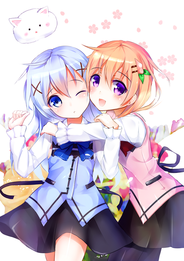 kafuu chino, hoto cocoa, and tippy (gochuumon wa usagi desu ka?) drawn by henet_hene