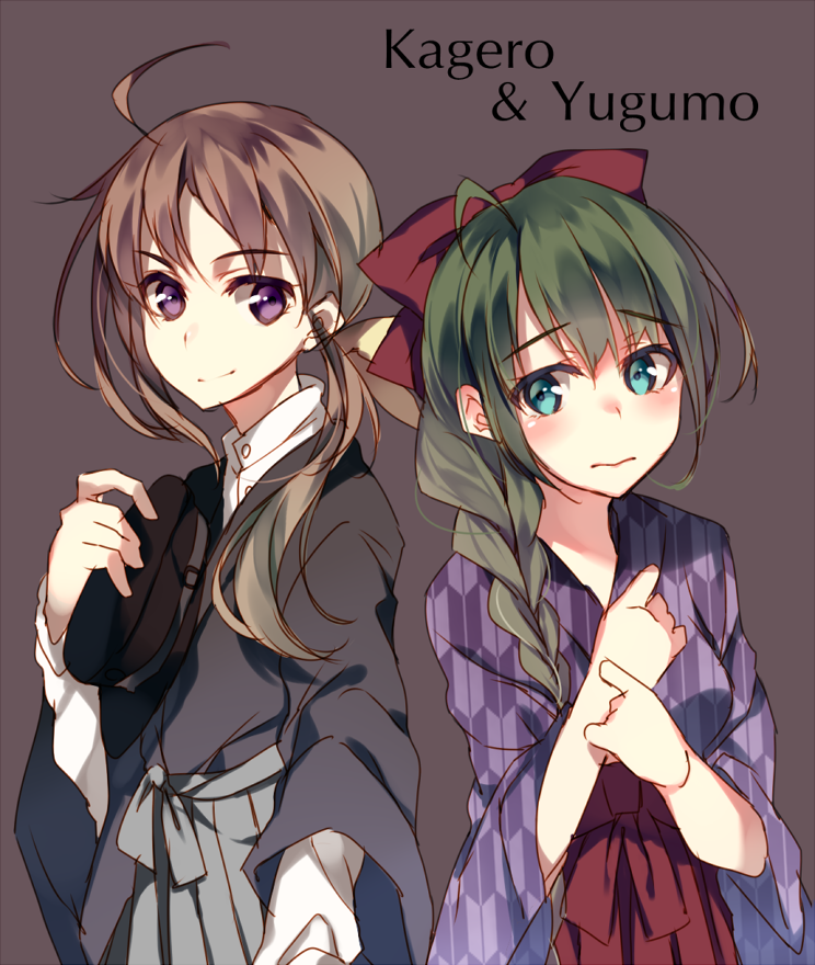 kagerou and yuugumo (kantai collection) drawn by kureaki_(exit)
