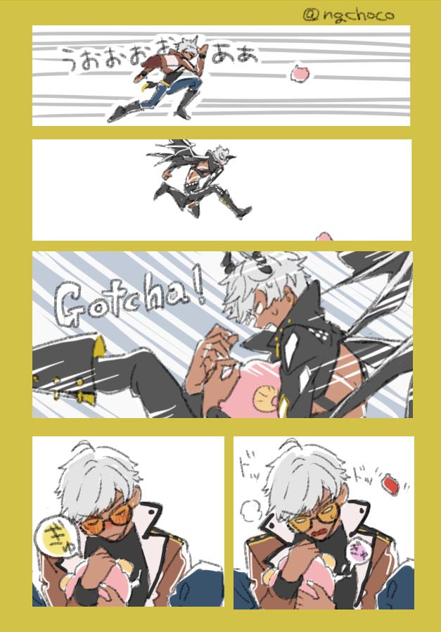 mammon and mc (obey me!: one master to rule them all!) drawn by ngchoco