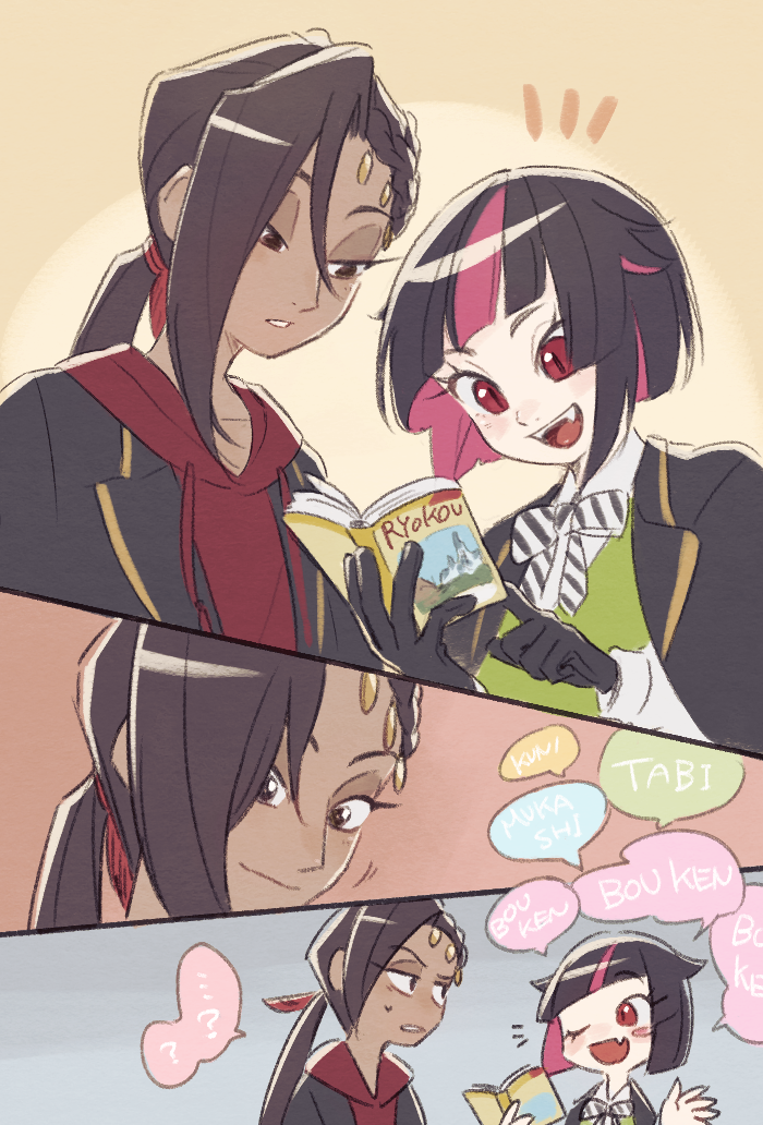 lilia vanrouge and jamil viper (twisted wonderland) drawn by ukata
