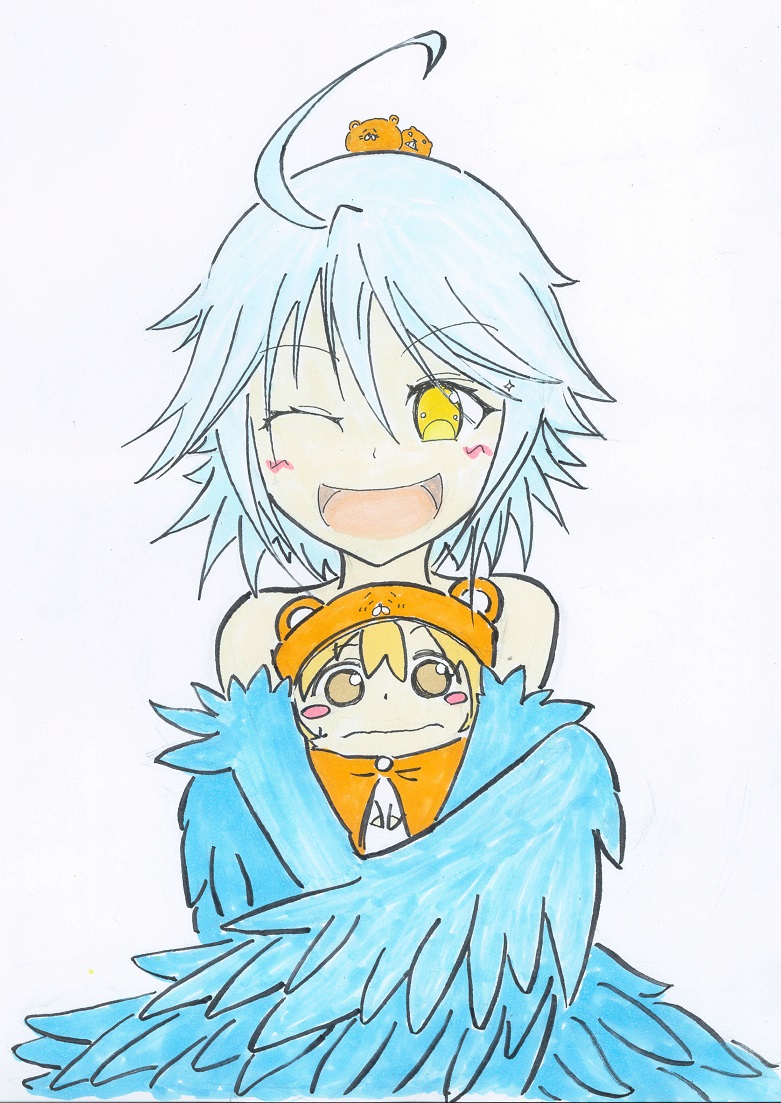 papi and doma umaru (monster musume no iru nichijou and 1 more) drawn by sakamoto_fez