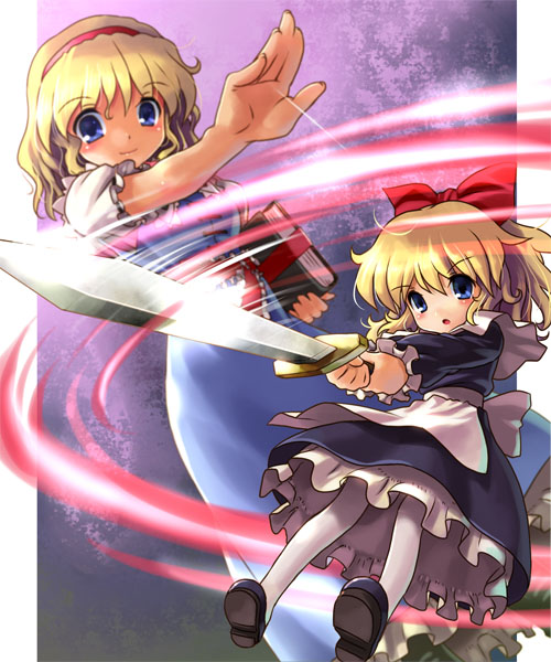 alice margatroid and shanghai doll (touhou) drawn by katahira_masashi