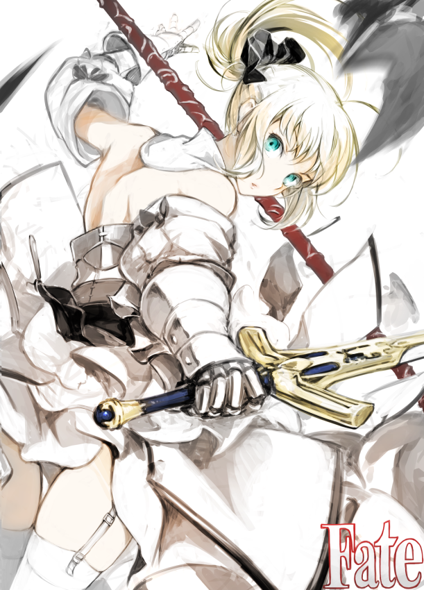 artoria pendragon and saber lily (fate and 2 more) drawn by yunar