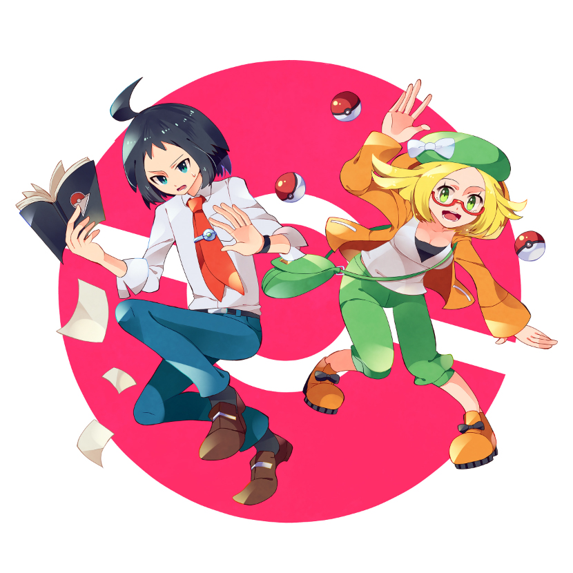 bianca and cheren (pokemon and 1 more) drawn by pohe