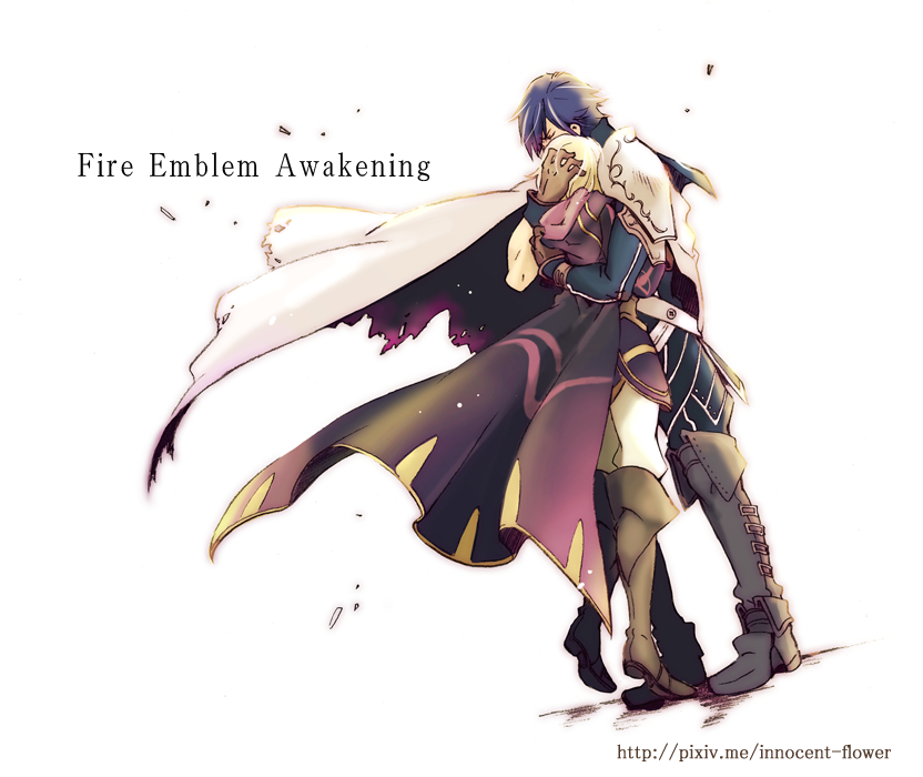female robin and chrom (fire emblem and 1 more) drawn by innocent-flower