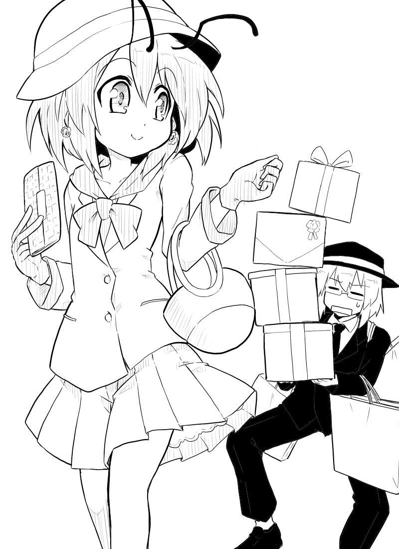 morichika rinnosuke and wriggle nightbug (touhou) drawn by futa_(nabezoko)
