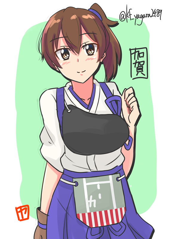 kaga (kantai collection) drawn by yagara_(kishimen_f)