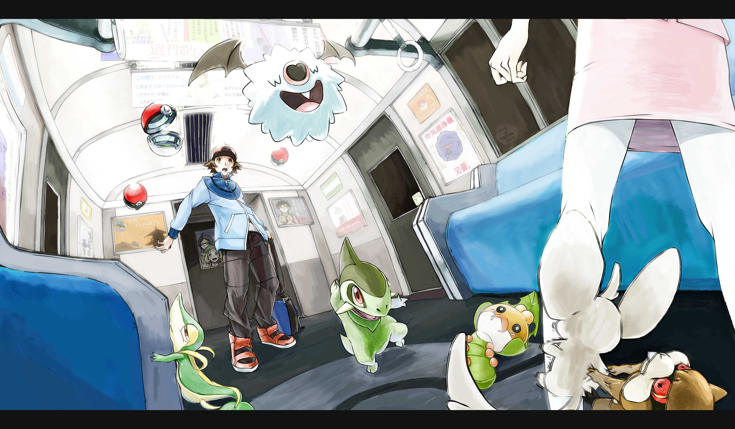 Hilbert Bianca Snivy Cheren Steven Stone And 8 More Pokemon And 3 More Drawn By Taro Tenchu Danbooru