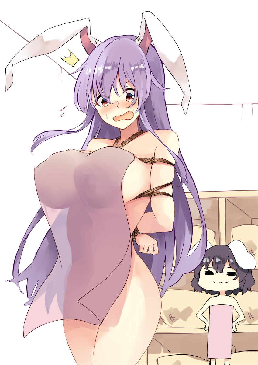 reisen udongein inaba and inaba tewi (touhou) drawn by deetamu