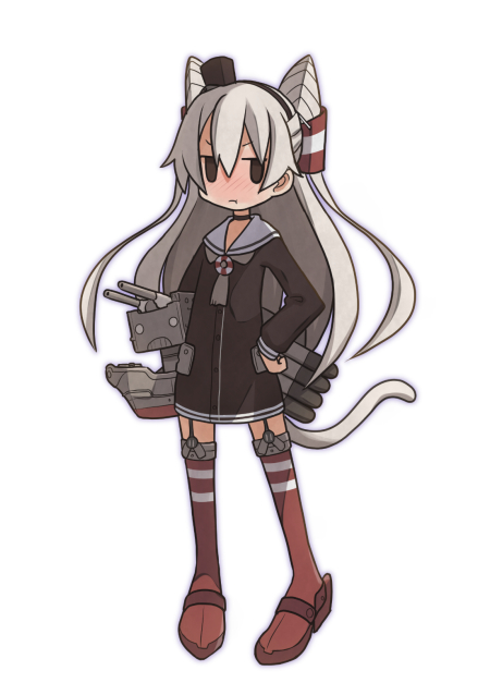 amatsukaze and rensouhou-kun (kantai collection) drawn by kohinata_sora