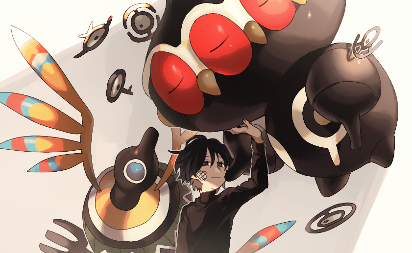 unown, unown o, sigilyph, claydol, unown h, and 3 more (pokemon) drawn by newo_(shinra-p)