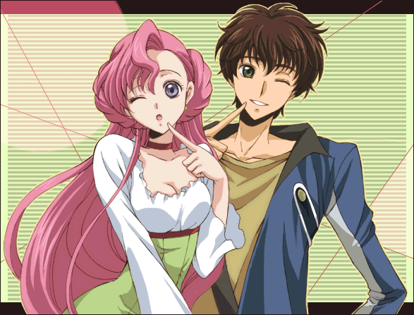 kururugi suzaku and euphemia li britannia (code geass) drawn by akina_tsukako