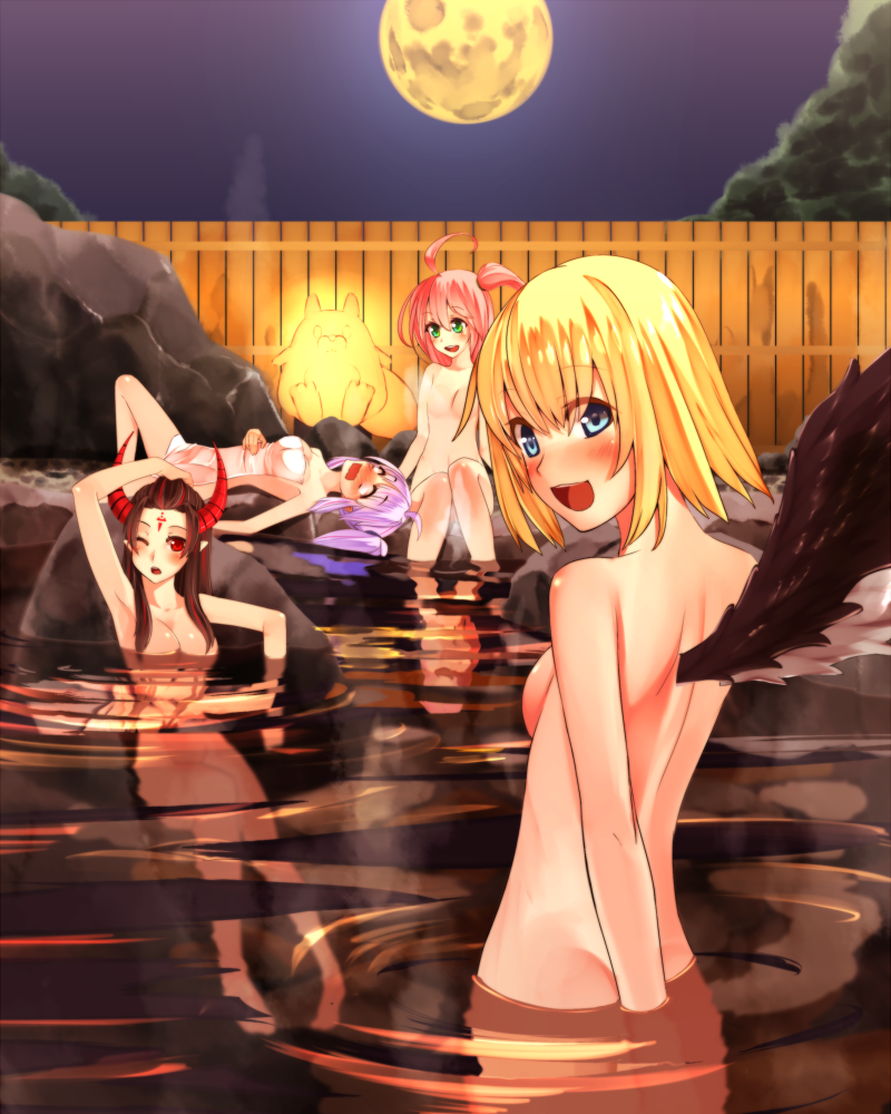 marl, caro, eshiria, and kisaragi (shironeko project) drawn by unier