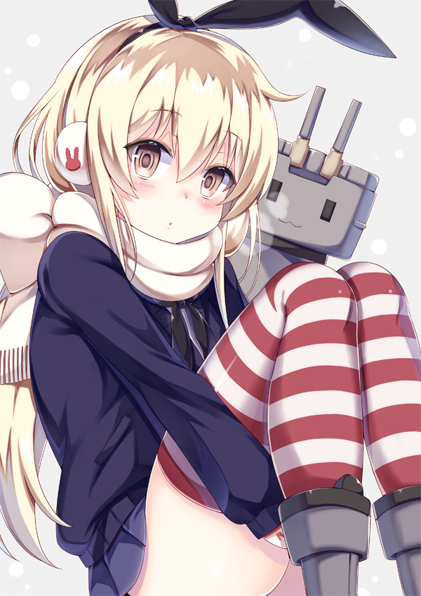 shimakaze and rensouhou-chan (kantai collection) drawn by yuzu-aki